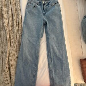 Women's Light Blue Jeans Abercrombie & fitch 90s relaxed high rise